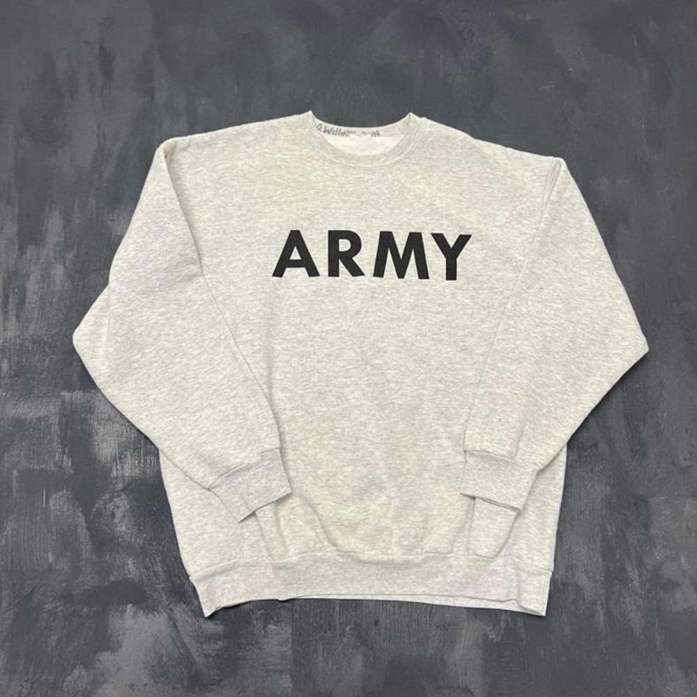 Vintage US Army Sweatshirt Mens Large Gray 1990s